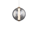 Modern Forms - PD-32511-30-SM/AB - LED Mini Pendant - Swirly - Smoke Glass/Aged Brass