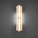 LED Wall Sconce<br /><span style="color:#4AB0CE;">Entrega: 4-10 dias en USA</span><br /><span style="color:#4AB0CE;font-size:60%;">PREGUNTE POR ENTREGA EN PANAMA</span><br />Collection: Conan<br />Finish: Beige Travertine/Aged Brass