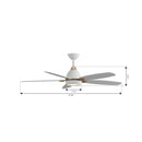 Minka Aire - F649L-ALW/BBR - 52" Ceiling Fan - Soreno - Alabaster White