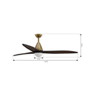 Minka Aire - F757L-HBR/DB - 64" Ceiling Fan - Fleur - Heritage Brass