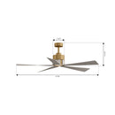 Minka Aire - F766L-HBR/WCD - 54" Ceiling Fan - Oovin - Heritage Brass