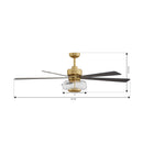 Minka Aire - F769L-HBR/CL - 60" Ceiling Fan - Ligero - Heritage Brass