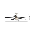 Minka Aire - F772L-BN/CL - 52" Ceiling Fan - Nellora - Brushed Nickel