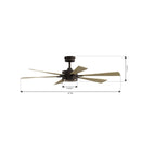 Minka Aire - F773L-DB/WTO - 60" Ceiling Fan - Brenix - Dark Bronze