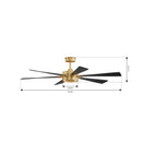 Minka Aire - F773L-HBR/CL - 60" Ceiling Fan - Brenix - Heritage Brass