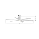 Minka Aire - F785L-ALW - 65" Ceiling Fan - Brisano - Alabaster White