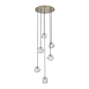 Kalco - 529552WBBC - Six Light Chandelier - Pallina - Winter Brass