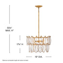 Fredrick Ramond - FR32603DA - LED Convertible Semi Flush - Amira - Distressed Brass
