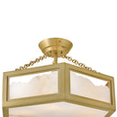 LED Semi Flush Mount<br /><span style="color:#4AB0CE;">Entrega: 4-10 dias en USA</span><br /><span style="color:#4AB0CE;font-size:60%;">PREGUNTE POR ENTREGA EN PANAMA</span><br />Collection: Veleta<br />Finish: Lacquered Brass