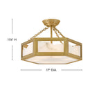 Fredrick Ramond - FR41533LCB - LED Semi Flush Mount - Veleta - Lacquered Brass