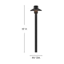 Hinkley - 16050BSK-LL - LED Path Light - Hardy Island Sm. Standard Path Light - Brass Satin Black