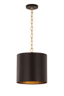Three Light Pendant<br /><span style="color:#4AB0CE;">Entrega: 7-8 semanas en USA</span><br /><span style="color:#4AB0CE;font-size:60%;">PREGUNTE POR ENTREGA EN PANAMA</span><br />Collection: Cannery<br />Finish: Dark Bronze / French Gold