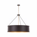 Six Light Pendant<br /><span style="color:#4AB0CE;">Entrega: 4-10 dias en USA</span><br /><span style="color:#4AB0CE;font-size:60%;">PREGUNTE POR ENTREGA EN PANAMA</span><br />Collection: Cannery<br />Finish: Dark Bronze / French Gold
