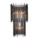 Three Light Wall Sconce<br /><span style="color:#4AB0CE;">Entrega: 4-10 dias en USA</span><br /><span style="color:#4AB0CE;font-size:60%;">PREGUNTE POR ENTREGA EN PANAMA</span><br />Collection: Park Row<br />Finish: Matte Black/French Gold