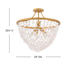Fredrick Ramond - FR41591DA - LED Semi-Flush Mount - Myra - Distressed Brass