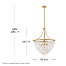 Fredrick Ramond - FR41594DA - LED Chandelier - Myra - Distressed Brass
