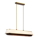 Six Light Linear Pendant<br /><span style="color:#4AB0CE;">Entrega: 3-4 semanas en USA</span><br /><span style="color:#4AB0CE;font-size:60%;">PREGUNTE POR ENTREGA EN PANAMA</span><br />Collection: Desert Flyer<br />Finish: Satin Brass/Medium Walnut