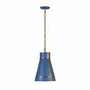 One Light Pendant<br /><span style="color:#4AB0CE;">Entrega: 5-6 semanas en USA</span><br /><span style="color:#4AB0CE;font-size:60%;">PREGUNTE POR ENTREGA EN PANAMA</span><br />Collection: Brasserie<br />Finish: French Blue/Heritage Bronze