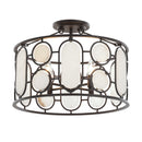 Four Light Semi-Flush Mount<br /><span style="color:#4AB0CE;">Entrega: 4-10 dias en USA</span><br /><span style="color:#4AB0CE;font-size:60%;">PREGUNTE POR ENTREGA EN PANAMA</span><br />Collection: Oval Office<br />Finish: Ironclad