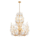 12 Light Chandelier<br /><span style="color:#4AB0CE;">Entrega: 4-10 dias en USA</span><br /><span style="color:#4AB0CE;font-size:60%;">PREGUNTE POR ENTREGA EN PANAMA</span><br />Collection: Petal Court<br />Finish: French Gold