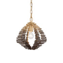 One Light Pendant<br /><span style="color:#4AB0CE;">Entrega: 5-6 semanas en USA</span><br /><span style="color:#4AB0CE;font-size:60%;">PREGUNTE POR ENTREGA EN PANAMA</span><br />Collection: Construct<br />Finish: Dark Bronze / French Gold