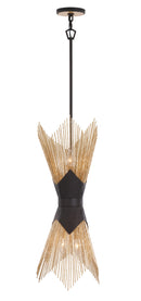 Four Light Foyer Pendant<br /><span style="color:#4AB0CE;">Entrega: 3-4 semanas en USA</span><br /><span style="color:#4AB0CE;font-size:60%;">PREGUNTE POR ENTREGA EN PANAMA</span><br />Collection: Aristocrat<br />Finish: Dark Bronze / French Gold