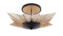 Three Light Semi-Flush Mount<br /><span style="color:#4AB0CE;">Entrega: 3-4 semanas en USA</span><br /><span style="color:#4AB0CE;font-size:60%;">PREGUNTE POR ENTREGA EN PANAMA</span><br />Collection: Aristocrat<br />Finish: Dark Bronze / French Gold