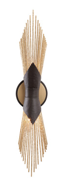 Two Light Wall Sconce<br /><span style="color:#4AB0CE;">Entrega: 3-4 semanas en USA</span><br /><span style="color:#4AB0CE;font-size:60%;">PREGUNTE POR ENTREGA EN PANAMA</span><br />Collection: Aristocrat<br />Finish: Dark Bronze / French Gold