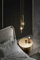 LÁMPARA DE TECHO COLGANTE LED 10W, 3000K, 110-240V, 50-60HZ, IP20, ACABADO DORADO.