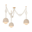 Three Light Chandelier<br /><span style="color:#4AB0CE;">Entrega: 4-10 dias en USA</span><br /><span style="color:#4AB0CE;font-size:60%;">PREGUNTE POR ENTREGA EN PANAMA</span><br />Collection: Piasu<br />Finish: Champagne Leaf
