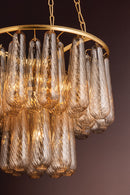 Five Light Chandelier<br /><span style="color:#4AB0CE;">Entrega: 4-10 dias en USA</span><br /><span style="color:#4AB0CE;font-size:60%;">PREGUNTE POR ENTREGA EN PANAMA</span><br />Collection: Milos<br />Finish: Vintage Gold Leaf