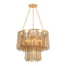 Five Light Chandelier<br /><span style="color:#4AB0CE;">Entrega: 4-10 dias en USA</span><br /><span style="color:#4AB0CE;font-size:60%;">PREGUNTE POR ENTREGA EN PANAMA</span><br />Collection: Milos<br />Finish: Vintage Gold Leaf