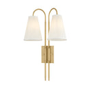 Two Light Wall Sconce<br /><span style="color:#4AB0CE;">Entrega: 4-10 dias en USA</span><br /><span style="color:#4AB0CE;font-size:60%;">PREGUNTE POR ENTREGA EN PANAMA</span><br />Collection: Limoges<br />Finish: Vintage Brass