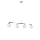 Four Light Linear Chandelier<br /><span style="color:#4AB0CE;">Entrega: 4-10 dias en USA</span><br /><span style="color:#4AB0CE;font-size:60%;">PREGUNTE POR ENTREGA EN PANAMA</span><br />Collection: Nube<br />Finish: Brushed Nickel