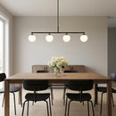 Generation Lighting - GLC1814MBK - Four Light Linear Chandelier - Nube - Midnight Black