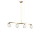 Four Light Linear Chandelier<br /><span style="color:#4AB0CE;">Entrega: 5-6 semanas en USA</span><br /><span style="color:#4AB0CE;font-size:60%;">PREGUNTE POR ENTREGA EN PANAMA</span><br />Collection: Nube<br />Finish: Satin Brass