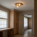 Generation Lighting - GLF1722SB - Two Light Flush Mount - Rhett - Satin Brass