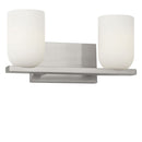 Two Light Vanity<br /><span style="color:#4AB0CE;">Entrega: 4-10 dias en USA</span><br /><span style="color:#4AB0CE;font-size:60%;">PREGUNTE POR ENTREGA EN PANAMA</span><br />Collection: Neblina<br />Finish: Brushed Nickel