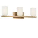 Three Light Vanity<br /><span style="color:#4AB0CE;">Entrega: 4-10 dias en USA</span><br /><span style="color:#4AB0CE;font-size:60%;">PREGUNTE POR ENTREGA EN PANAMA</span><br />Collection: Neblina<br />Finish: Satin Brass