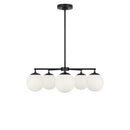 Five Light Chandelier<br /><span style="color:#4AB0CE;">Entrega: 4-10 dias en USA</span><br /><span style="color:#4AB0CE;font-size:60%;">PREGUNTE POR ENTREGA EN PANAMA</span><br />Collection: Nube<br />Finish: Midnight Black
