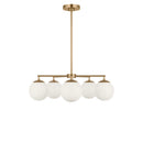 Five Light Chandelier<br /><span style="color:#4AB0CE;">Entrega: 4-10 dias en USA</span><br /><span style="color:#4AB0CE;font-size:60%;">PREGUNTE POR ENTREGA EN PANAMA</span><br />Collection: Nube<br />Finish: Satin Brass