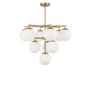 Ten Light Chandelier<br /><span style="color:#4AB0CE;">Entrega: 4-10 dias en USA</span><br /><span style="color:#4AB0CE;font-size:60%;">PREGUNTE POR ENTREGA EN PANAMA</span><br />Collection: Nube<br />Finish: Satin Brass