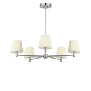 Five Light Chandelier<br /><span style="color:#4AB0CE;">Entrega: 4-10 dias en USA</span><br /><span style="color:#4AB0CE;font-size:60%;">PREGUNTE POR ENTREGA EN PANAMA</span><br />Collection: Vilera<br />Finish: Brushed Nickel