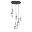Six Light Pendant<br /><span style="color:#4AB0CE;">Entrega: 4-10 dias en USA</span><br /><span style="color:#4AB0CE;font-size:60%;">PREGUNTE POR ENTREGA EN PANAMA</span><br />Collection: Cody<br />Finish: Coal And Soft Brass