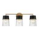 Three Light Vanity<br /><span style="color:#4AB0CE;">Entrega: 2-3 semanas en USA</span><br /><span style="color:#4AB0CE;font-size:60%;">PREGUNTE POR ENTREGA EN PANAMA</span><br />Collection: Stamford<br />Finish: Legacy Brass