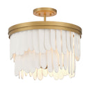 Six Light Semi Flush Mount<br /><span style="color:#4AB0CE;">Entrega: 4-10 dias en USA</span><br /><span style="color:#4AB0CE;font-size:60%;">PREGUNTE POR ENTREGA EN PANAMA</span><br />Collection: Briscade<br />Finish: Painted Legacy Brass