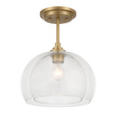 One Light Convertible Semi Flush/Pendant<br /><span style="color:#4AB0CE;">Entrega: 4-10 dias en USA</span><br /><span style="color:#4AB0CE;font-size:60%;">PREGUNTE POR ENTREGA EN PANAMA</span><br />Collection: Glint<br />Finish: Legacy Brass