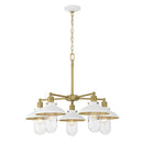 Five Light Chandelier<br /><span style="color:#4AB0CE;">Entrega: 4-10 dias en USA</span><br /><span style="color:#4AB0CE;font-size:60%;">PREGUNTE POR ENTREGA EN PANAMA</span><br />Collection: Downtown Edison<br />Finish: White And Soft Brass