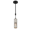 One Light Mini Pendant<br /><span style="color:#4AB0CE;">Entrega: 4-10 dias en USA</span><br /><span style="color:#4AB0CE;font-size:60%;">PREGUNTE POR ENTREGA EN PANAMA</span><br />Collection: Grid 3<br />Finish: Brushed Nickel and Coal Highlights