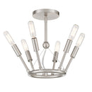 Six Light Semi Flush Mount<br /><span style="color:#4AB0CE;">Entrega: 4-10 dias en USA</span><br /><span style="color:#4AB0CE;font-size:60%;">PREGUNTE POR ENTREGA EN PANAMA</span><br />Collection: Royalty<br />Finish: Brushed Nickel